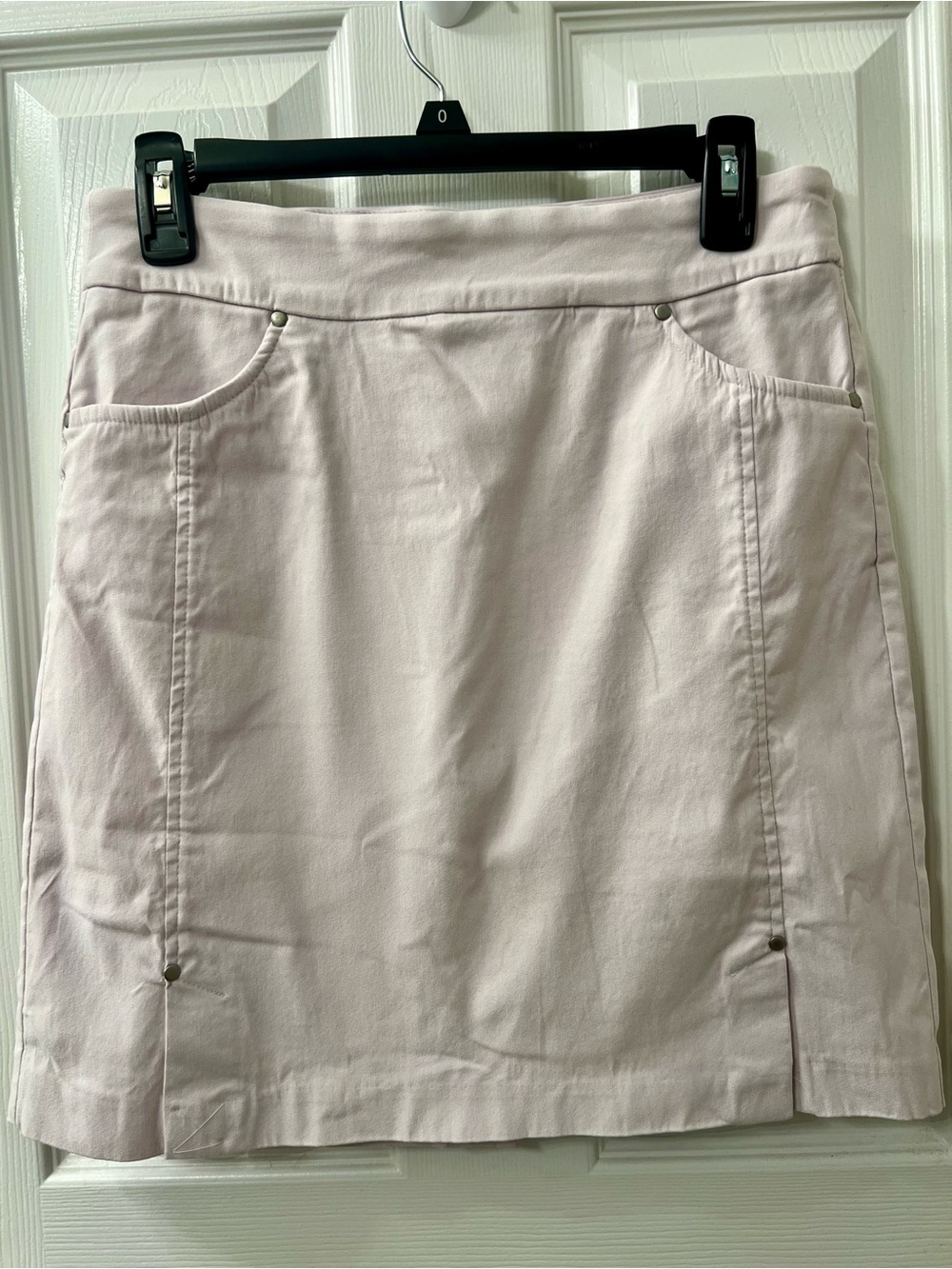 Tribal Light Beige Mini Skirt (skirt) with Front Pockets 8